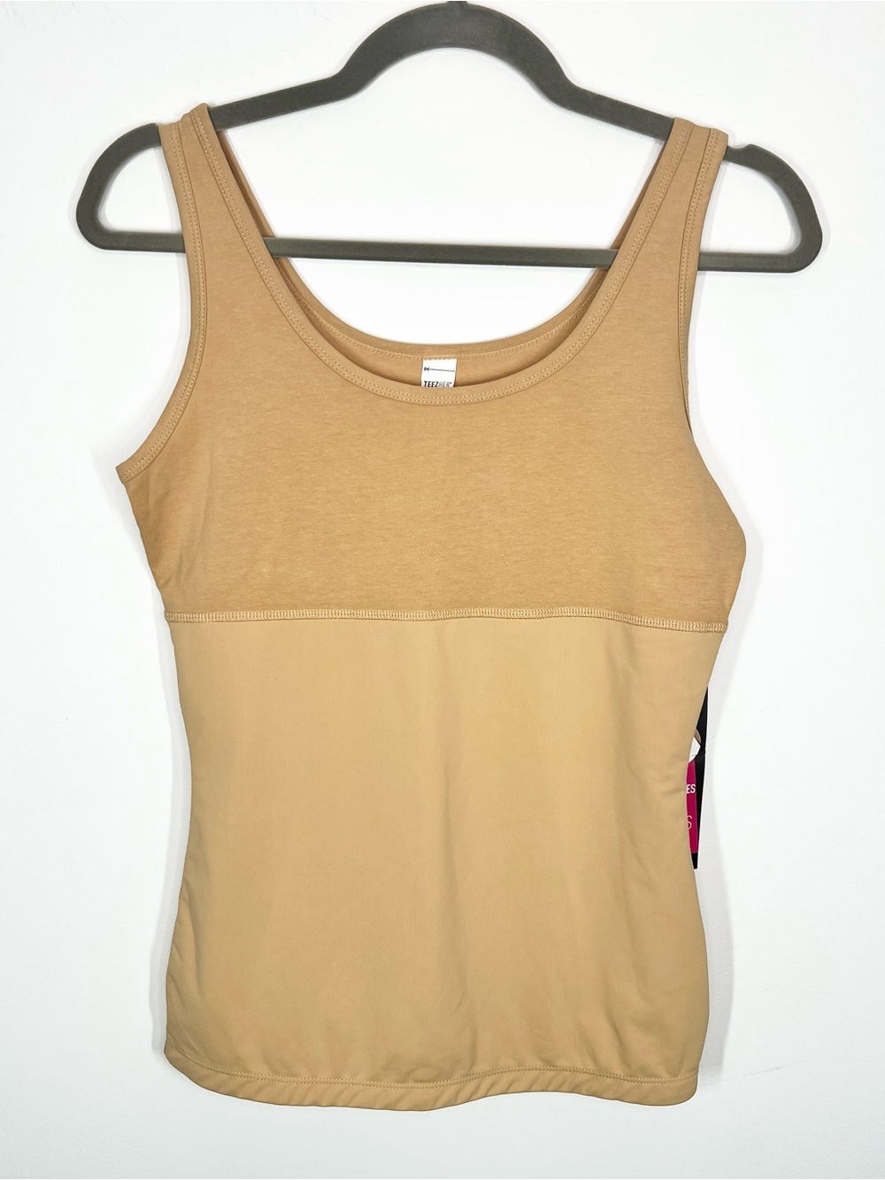 NWT Teez-Her Skinny Shaper Tank Top Sand Medium